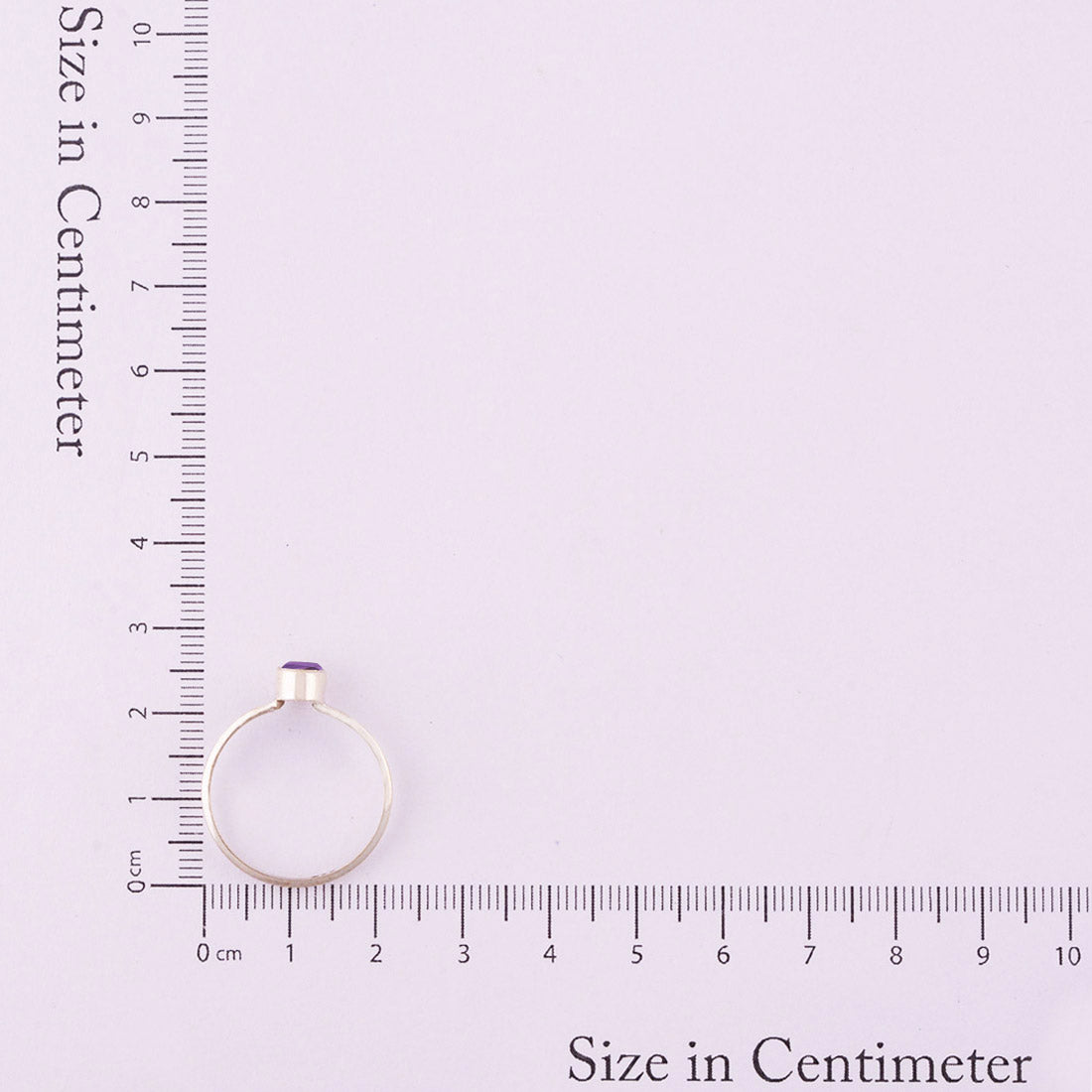 Beautifully Seated Gemstone Amethyst Oval Shape 925 Sterling Solid Silver Ring - 2