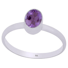 Beautifully Seated Gemstone Amethyst Oval Shape 925 Sterling Solid Silver Ring-2