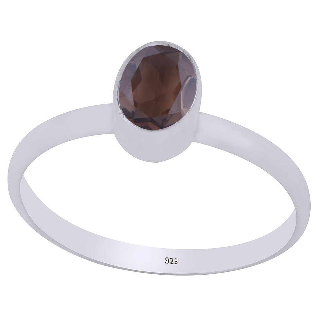 Beautifully Seated Gemstone Amethyst Oval Shape 925 Sterling Solid Silver Ring