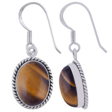 Authentic Wire Work Around Garnet Oval Shape 925 Sterling Solid Silver Earrings