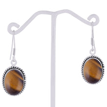 Authentic Wire Work Around Garnet Oval Shape 925 Sterling Solid Silver Earrings