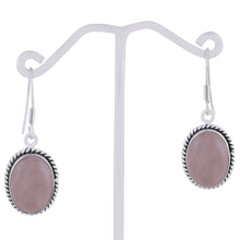 Authentic Wire Work Around Garnet Oval Shape 925 Sterling Solid Silver Earrings