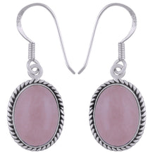 Authentic Wire Work Around Garnet Oval Shape 925 Sterling Solid Silver Earrings