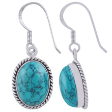 Authentic Wire Work Around Garnet Oval Shape 925 Sterling Solid Silver Earrings