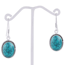 Authentic Wire Work Around Garnet Oval Shape 925 Sterling Solid Silver Earrings