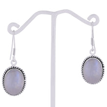 Authentic Wire Work Around Garnet Oval Shape 925 Sterling Solid Silver Earrings