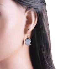 Authentic Wire Work Around Garnet Oval Shape 925 Sterling Solid Silver Earrings